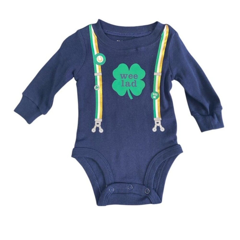Carter's Lucky Charm Wee Lad Baby One Piece - Long Sleeve - 9 Mos